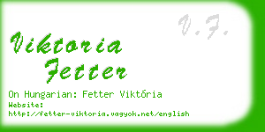 viktoria fetter business card